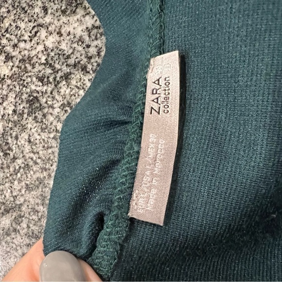 Zara Collection Dark Teal Shift Jersey Dress with Front Zipper - Picture 10 of 10